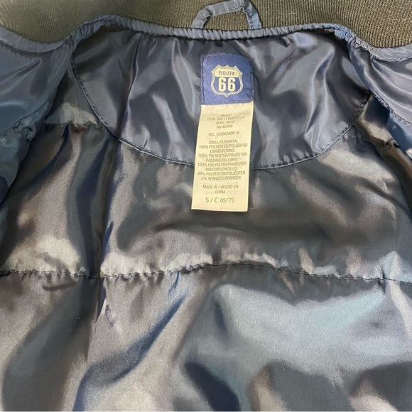 Route 66 Boys Jacket w/Patches Cougar Size Small 6/7 Blue - Picture 4 of 6